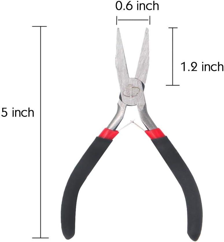 Flat Nose Pliers 5 Inch Smooth Jaw for Jewelry Making, Wire Wrapping