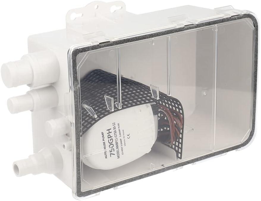 OCPTY 12V 750 GPH Boat Marine Shower Sump Pump Bilge Pump for Boat Caravan
