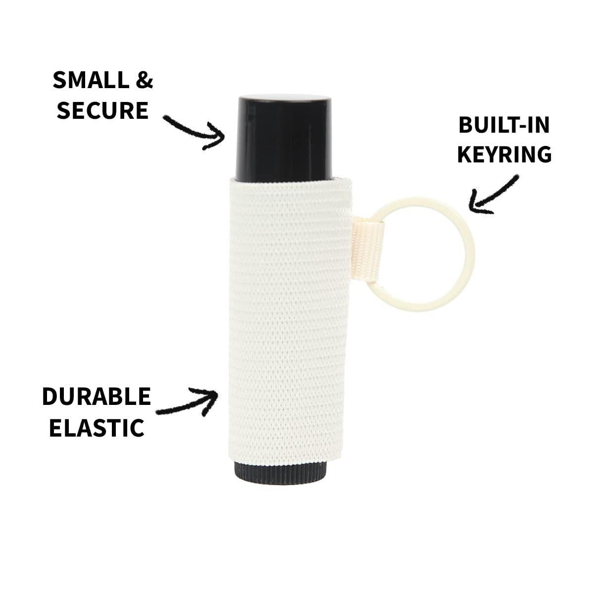 Cute Elastic Lip Balm Holder Keychain Cool Lip Balm Sleeve for Men