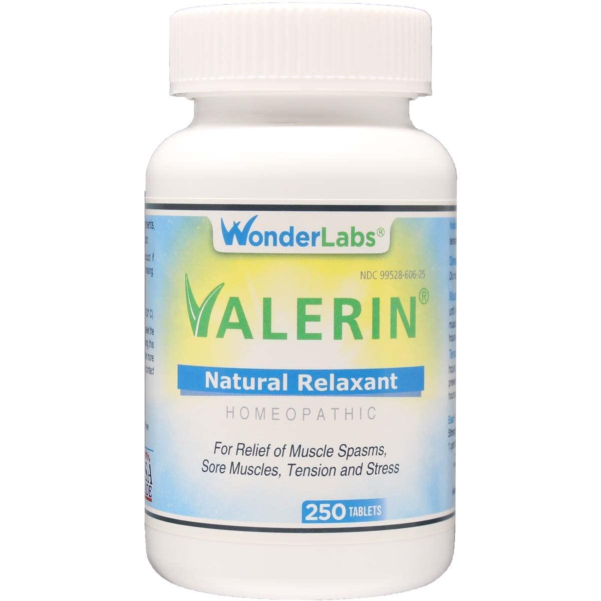 Wonder Laboratories Valerian Natural Relaxant for Tension Relief Leg Cramp Relief and Other