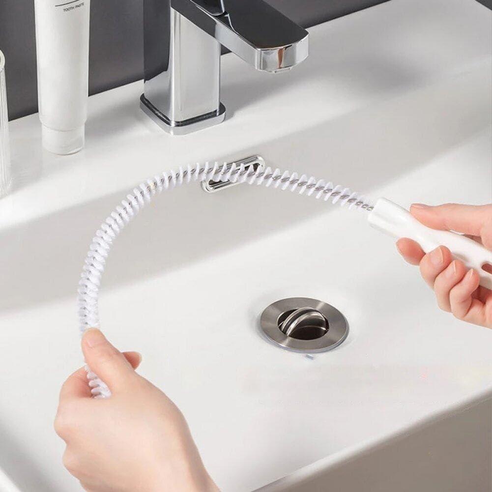 Long Sink Drain Cleaning Brush Kitchen Bathroom Flexible Tool Unblocker Kitchen | UK