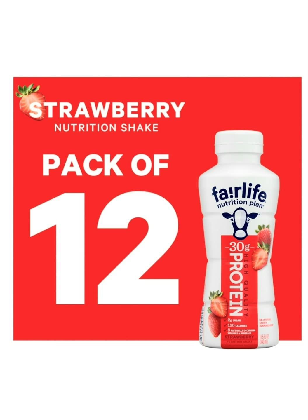 Fair Life Fairlife Protein Shake Strawberry Nutrition Plan 30g Protein