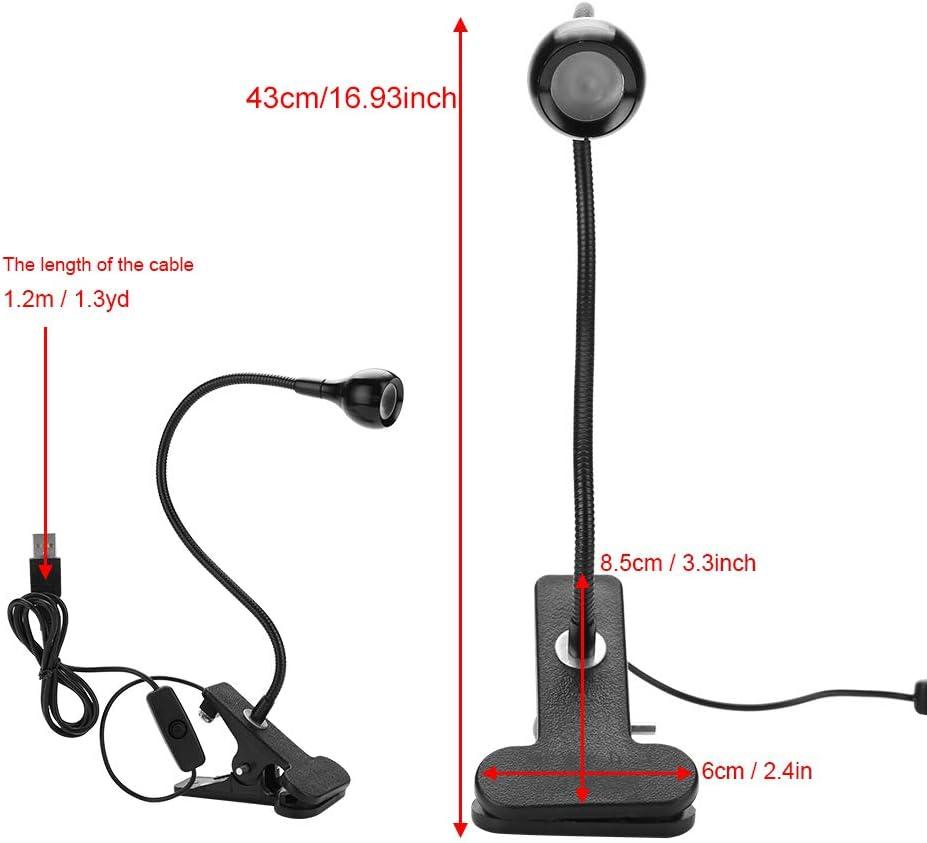 ASHATA UV Lamp, 3W 5V 395nm UV Light with Gooseneck and Clamp, Multi