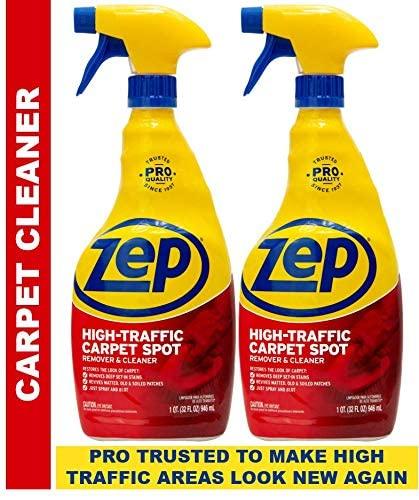 Zep High Traffic Carpet Cleaner - 32 Ounces (Case of 2) ZUHTC32 -  Penetrating Formula Removes Deep Stains. Make High-Traffic Areas Look New  Again