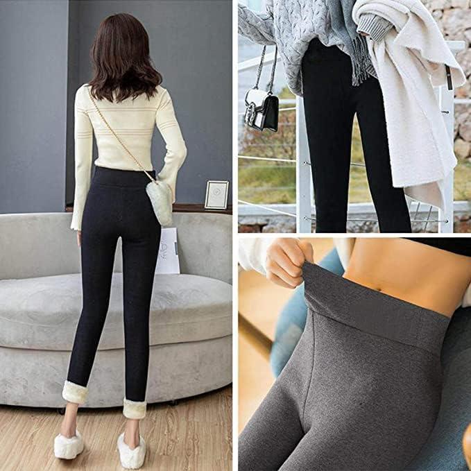 Women Winter Leggings Pants Fleece Lined Thermal Stretchy Warm Soft Trousers  US