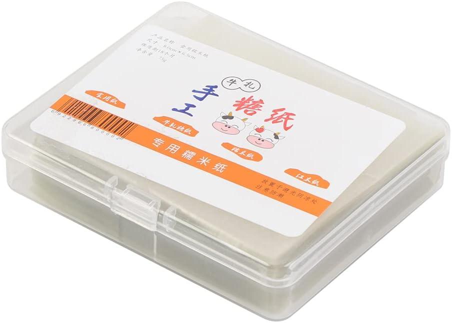 CHEOTIME Edible Sticky Rice Paper 500 Sheets Glutinous Nougat Wrapping ...