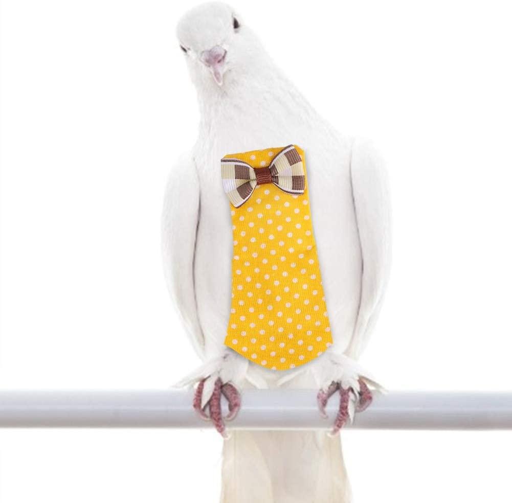 Conlense Reusable Bird Diapers Parrot Flight Suits, Pet Bird Clothes, Pigeon Row Wear (Yellow M)