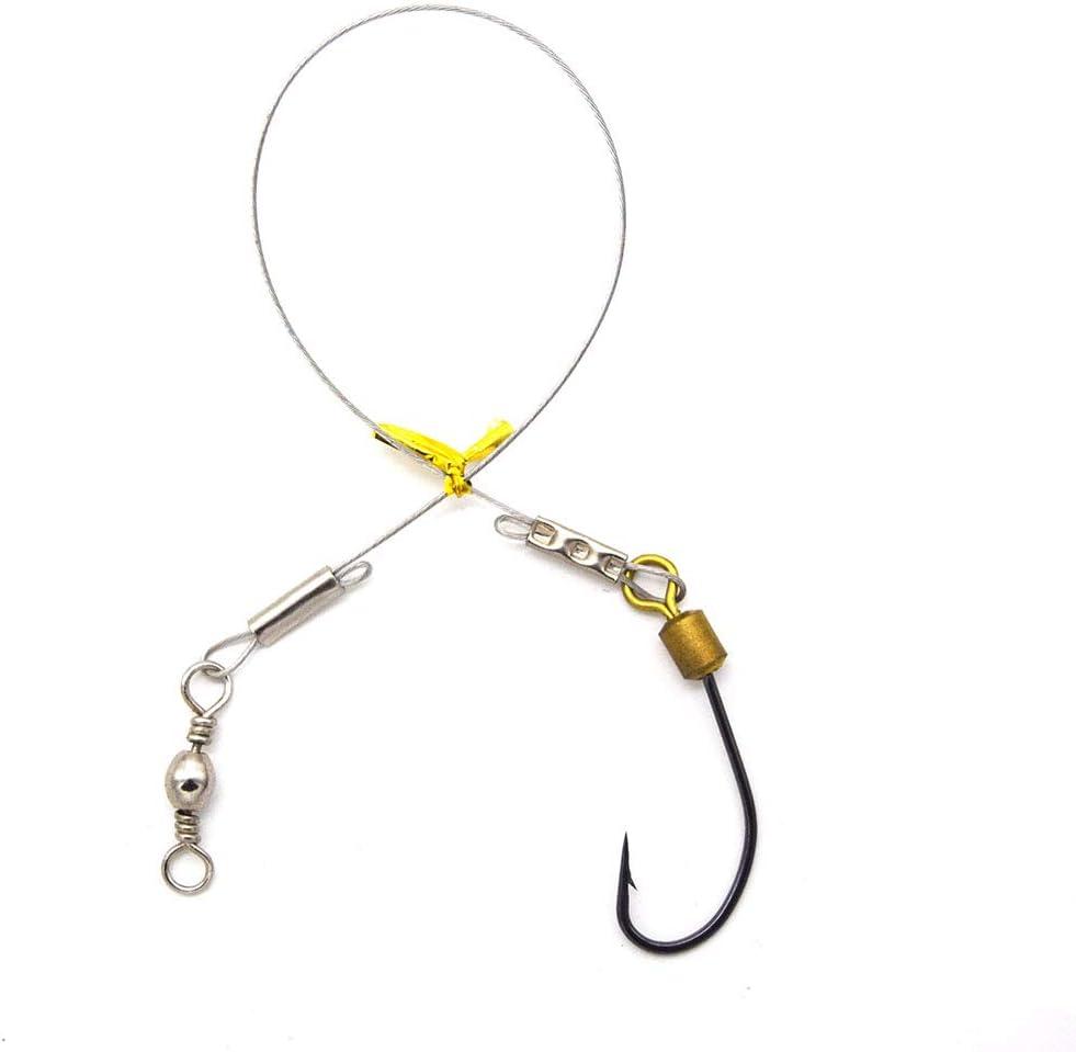 Fishing Hook with Leader 5 Hooks Fishing Rig - 7 Strands Nylon Coated  Leader | Swivel Snap Hooks | 18# 1 Hook Rig | Buy Now with Express  International Delivery | GoSupps.com