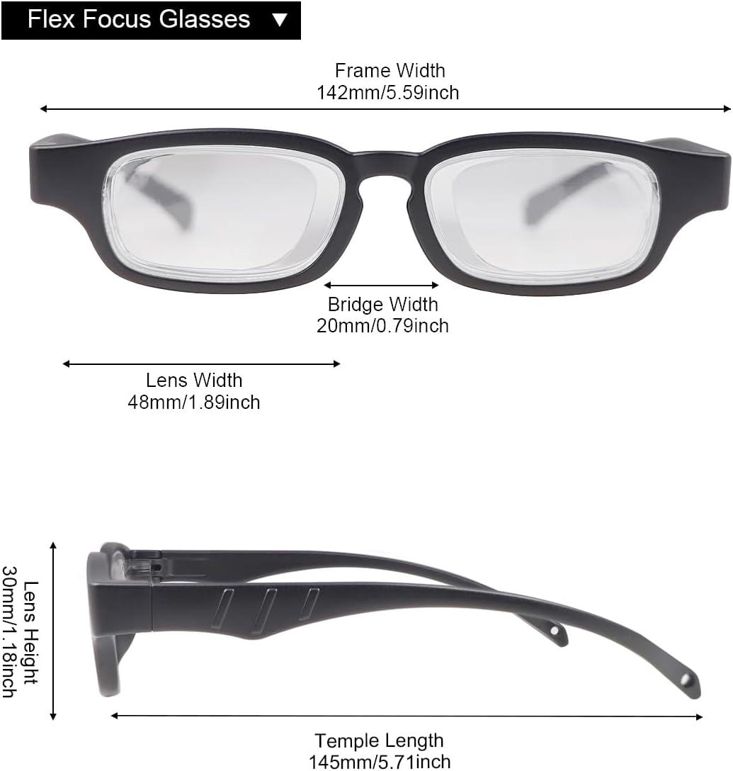 Flex Focal Adjustable Glasses Zoom Eyeglasses for Men Women