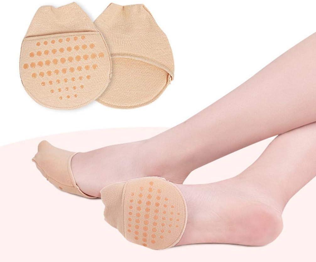 4 Pairs Toe Topper Socks Half Socks Non-Skid Toe Topper Toe Liner Half  Socks Women No Show Liner Socks