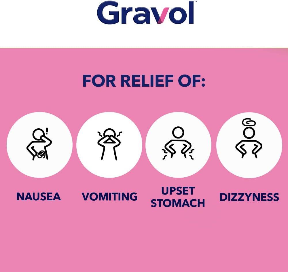 Gravol Coated Tablets 50mg for Motion Sickness Prevention and Relief 10ct