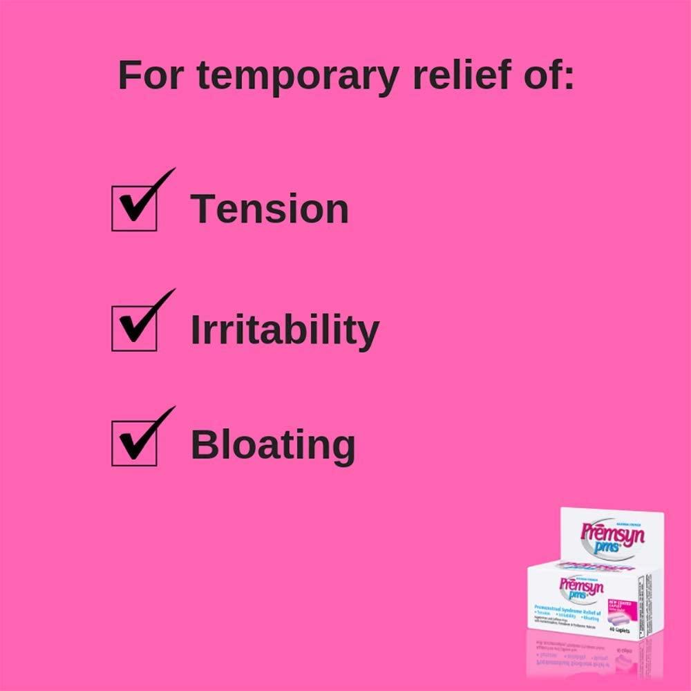 Premsyn PMS Menstrual Pain Relief 40 Caplets Menstrual Cramp Relief