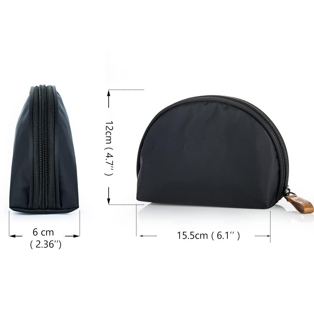 Hekyip Half Moon Cosmetic Bag Small Portable Waterproof Travel