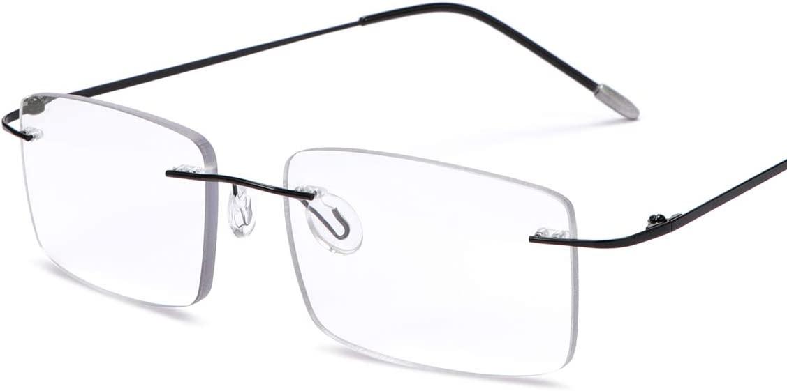 Rimless Progressive Multifocus Reading Glasses Photochromic Transition