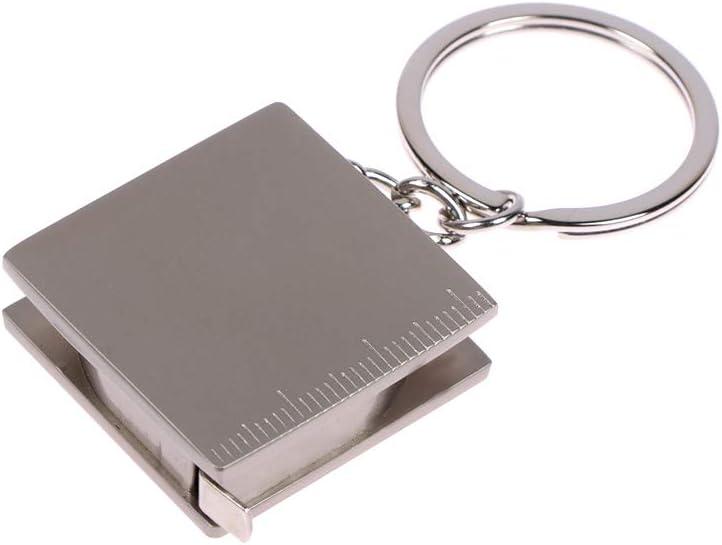 Mini Retractable Steel Pocket Measuring Ruler Tape Keychain 100cm