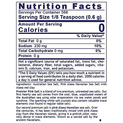 Premier Research Pink Salt, 12 Oz, Premium Blend of Unrefined Sea Salts