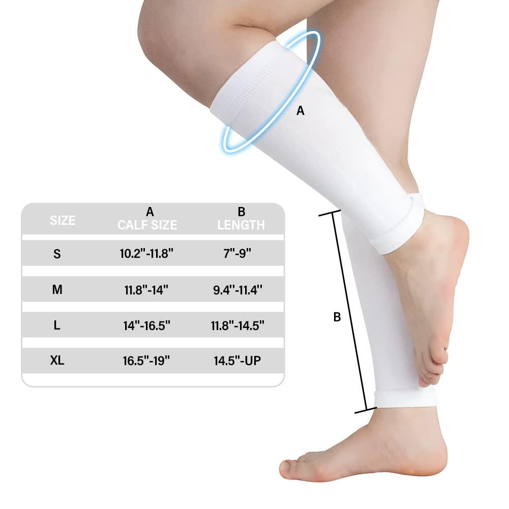 Novetec Calf Compression Sleeves for Men & Women (20-30mmhg) - Leg