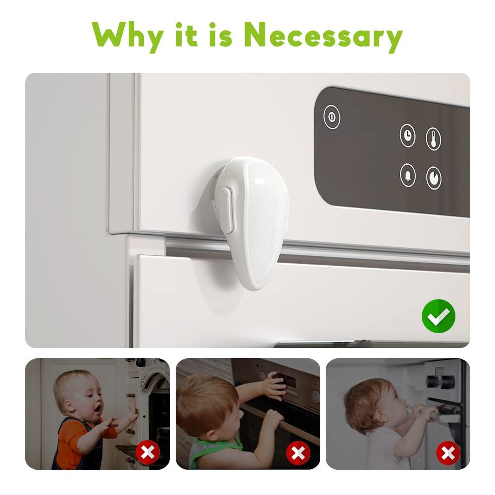 SAFELON Child Safety Oven Lock White, for Babies & Toddlers