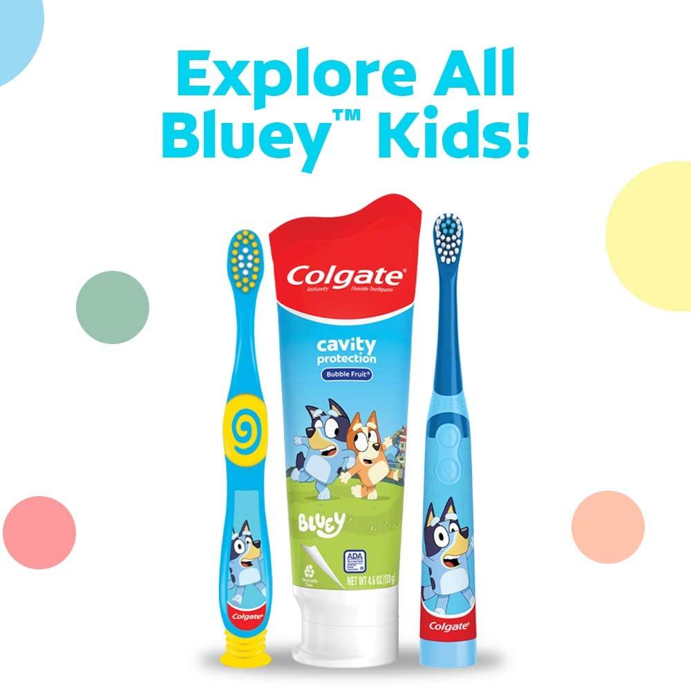Colgate Kids Fluoride Toothpaste for Ages 2+, Bluey Mild Bubble Fruit