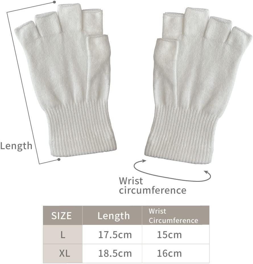Edenswear ZincInfused Fingerless Gloves for Eczema Wet Wrap Therapy (L)