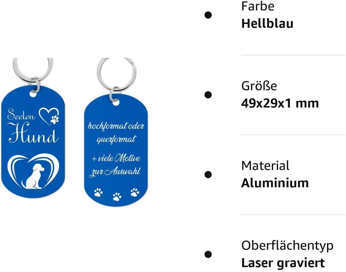 Personalisiertes Hundemarke Aluminium - Gravur Hundeanhänger Mit Karabiner