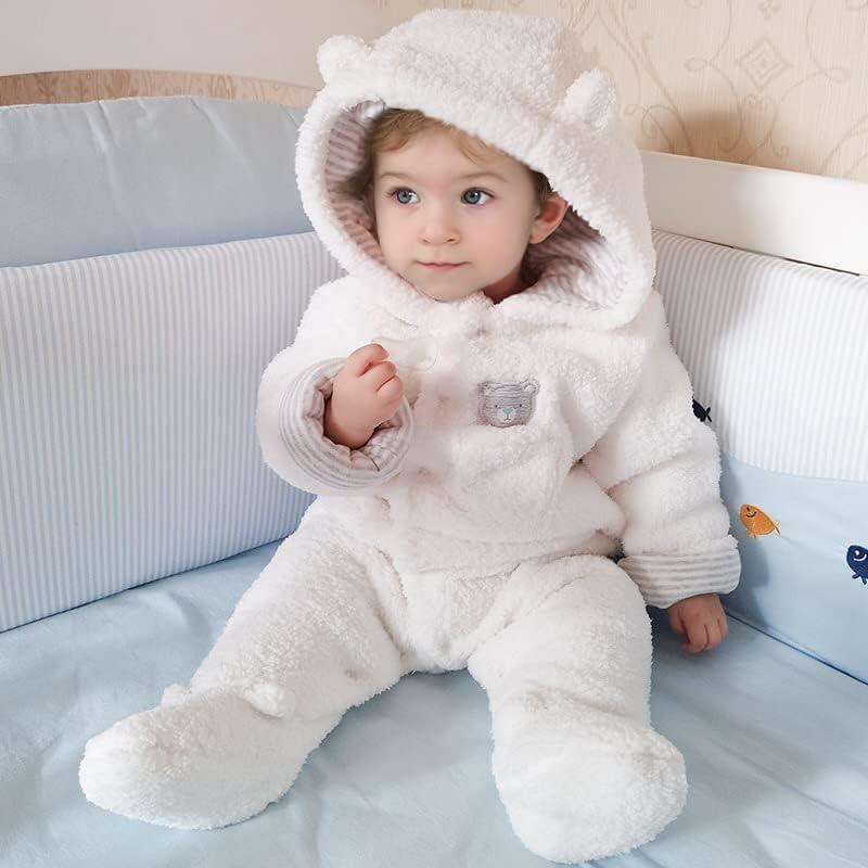 Vine Pasgeboren Baby Hooded Fleece Footed Romper Snowsuit Baby Jumpsuit Vine Pasgeboren Baby Hooded Fleece Footed Romper Snowsuit Baby Jumpsuit