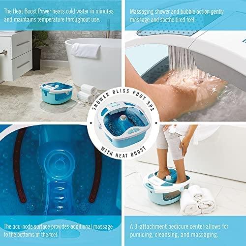 HoMedics Shower Bliss Foot Spa, Shower Massage Water Jets, Pedicure