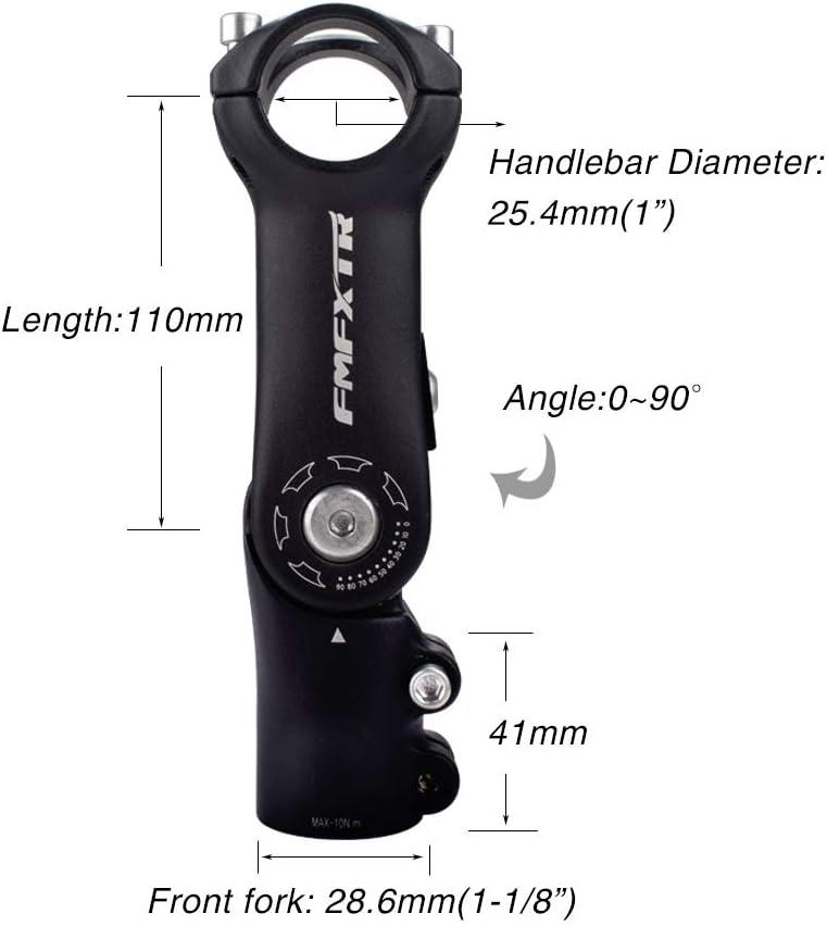 FOMTOR Adjustable Stem 90 Degree 110mm for Mountain, Road