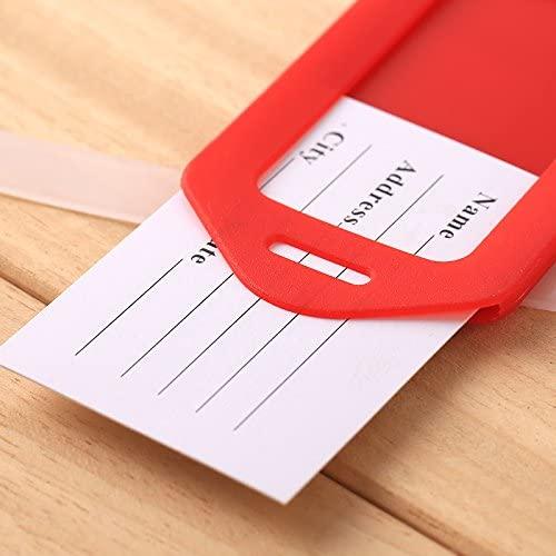 10 Pack Waterproof Luggage Tags Travel Labels Airline ID Name Card for  Suitcase Bags - Pet Dog Cat Identification Cage Kennel Carrier ID Tag  Multi-Color Multicolor