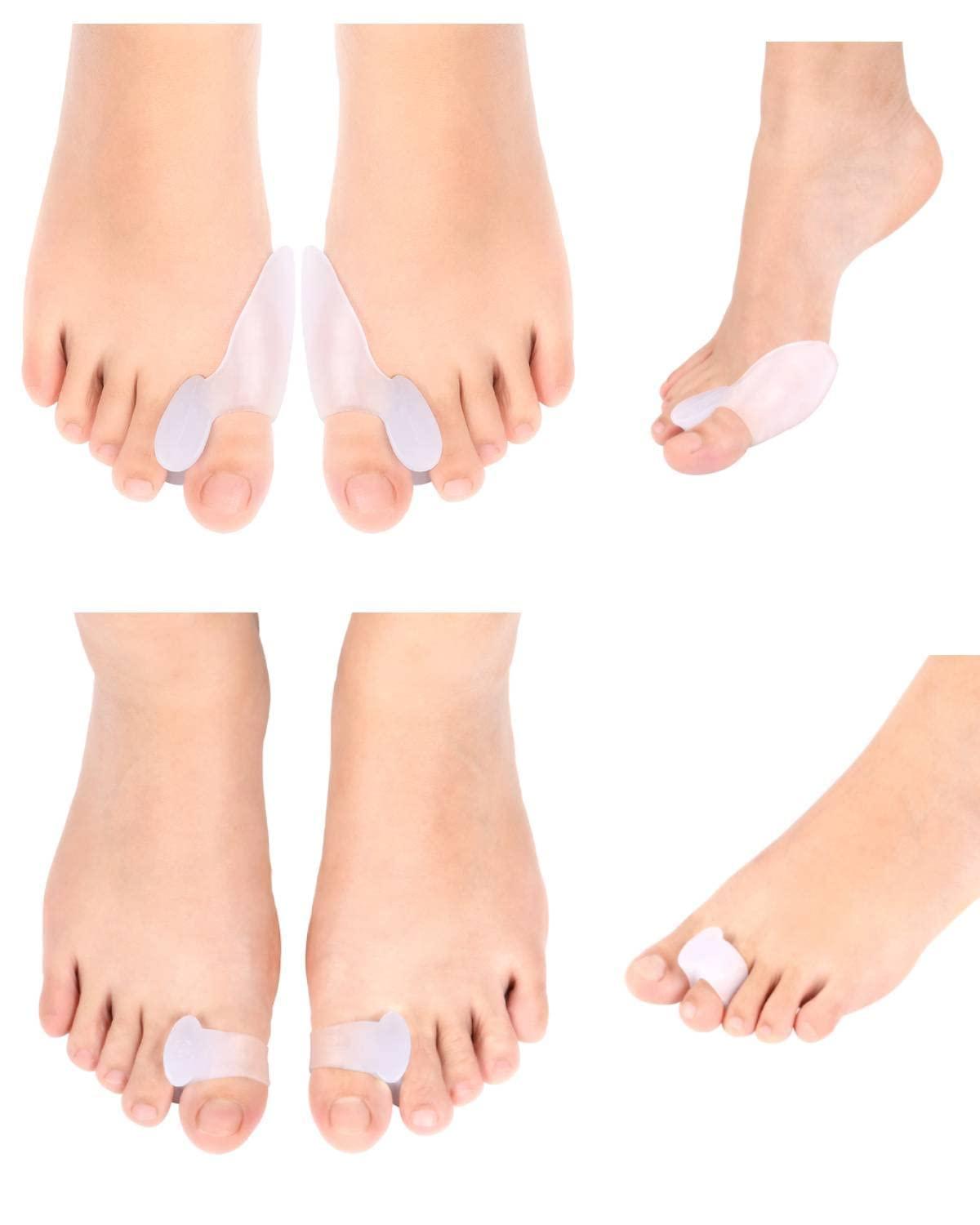 Gel Bunion Pads Toe Separators 2 Pairs Big Toe Stretcher Spacers for