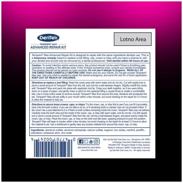 DenTek Temparin Max Dental Repair Kit - Pack of 6, 13+ Repairs | Buy ...