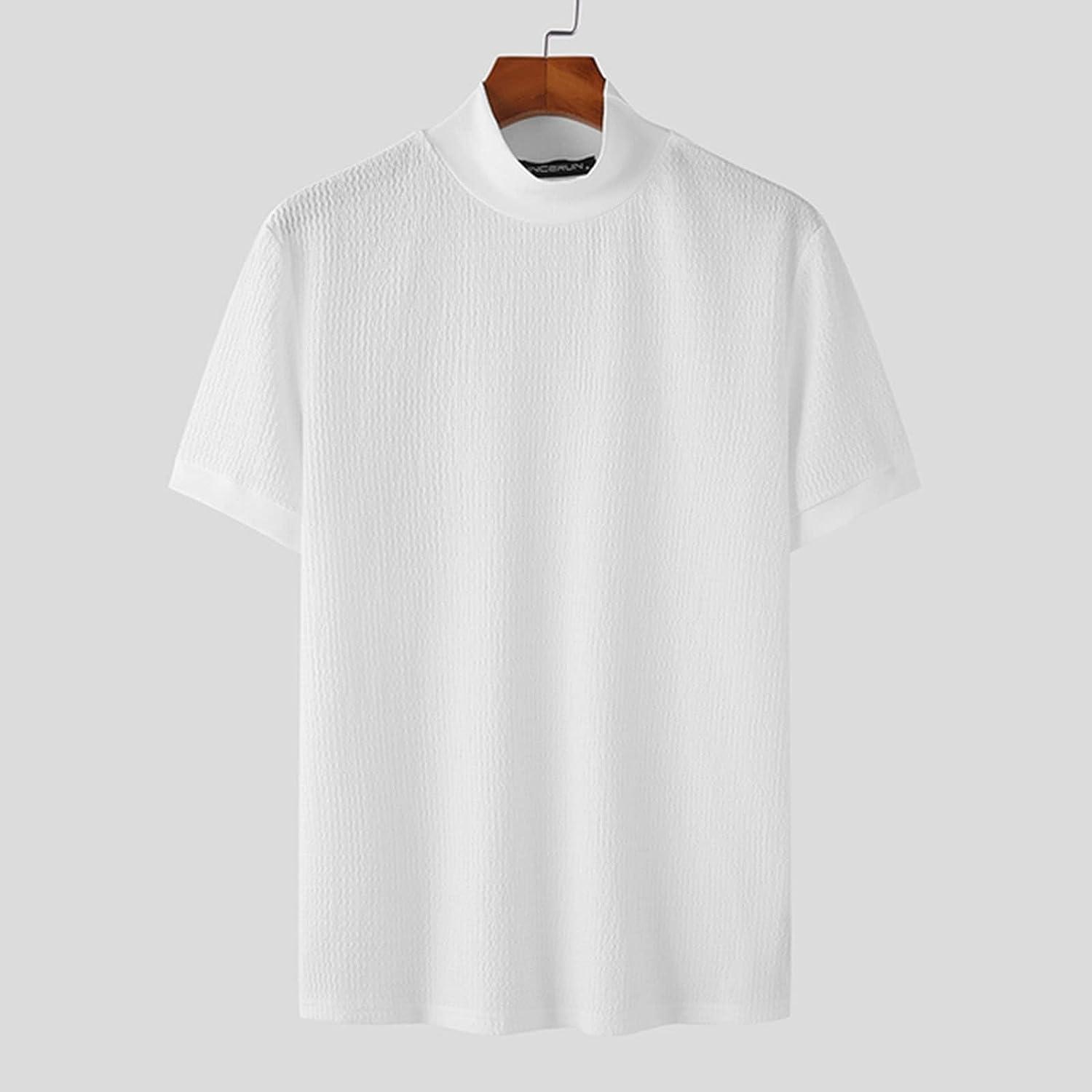 White mock turtleneck short sleeve cheap