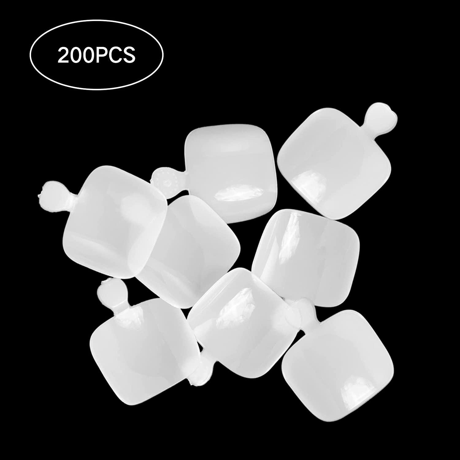 Ranrose 200PC Full Cover Acrylic Fake Toenail Tips 10 Sizes False Toe