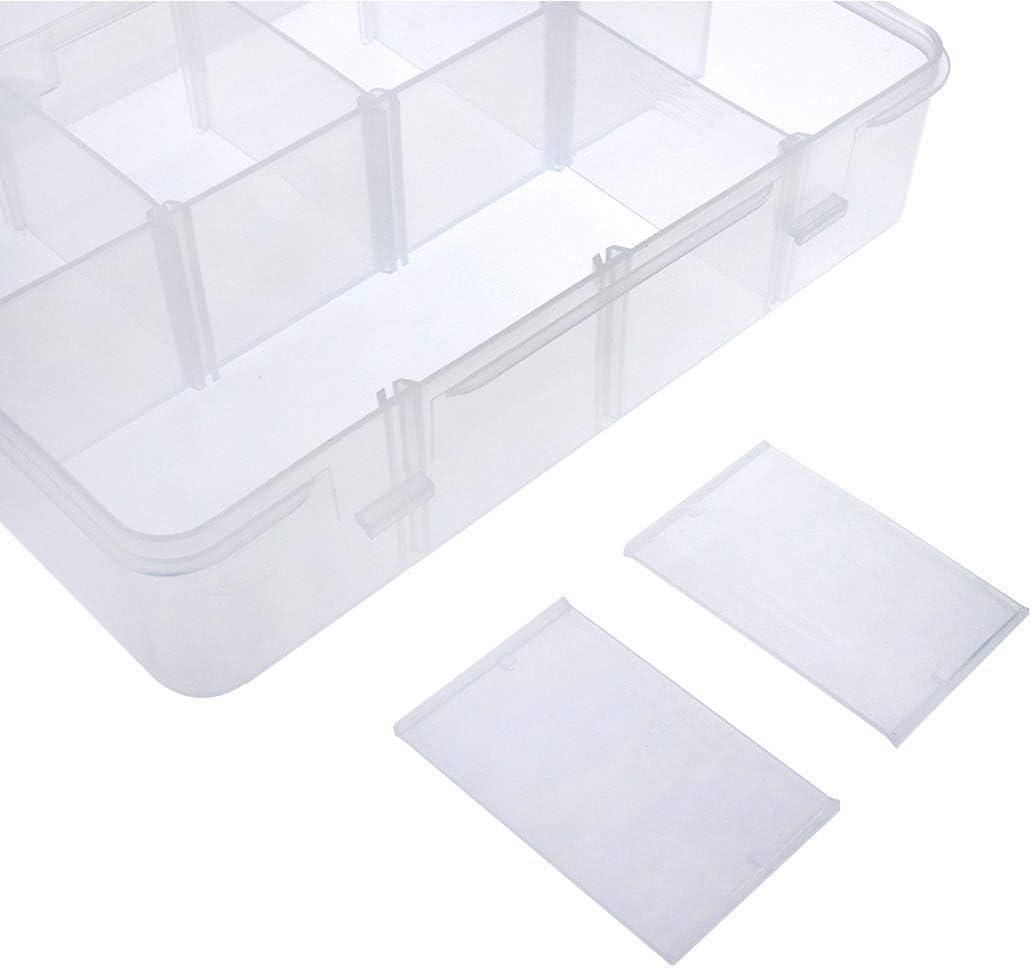 Xiaoyztan 8-Grid Hard Plastic Case with Removable Dividers