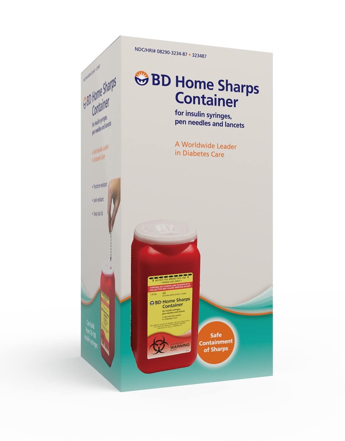 Bd Sharps Container 1.4 Quart Home, 1 Count (Pack of 12)