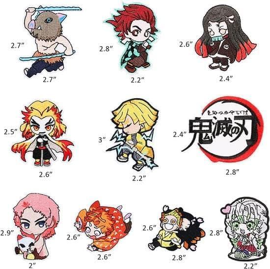 Iron on Patches for Clothing,19 Pieces Anime Patches Embroidered Applique Patches Sew on Iron on Patches Fabric Repair Patches for Kids Adult