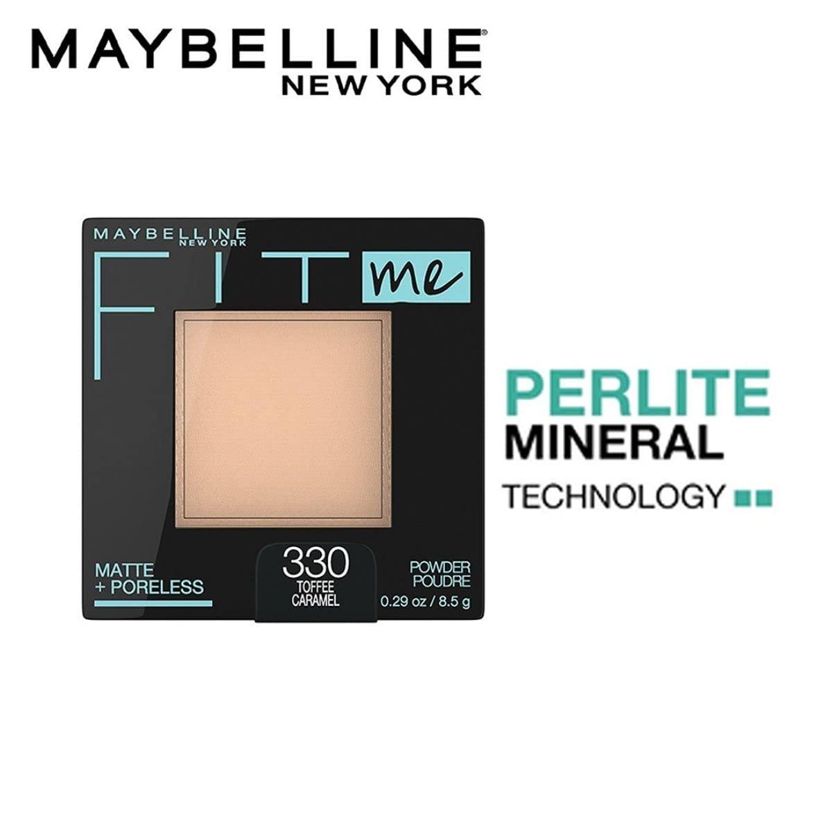 Maybelline Fit Me Matte + Poreless Pressed Face Powder Makeup Toffee ...