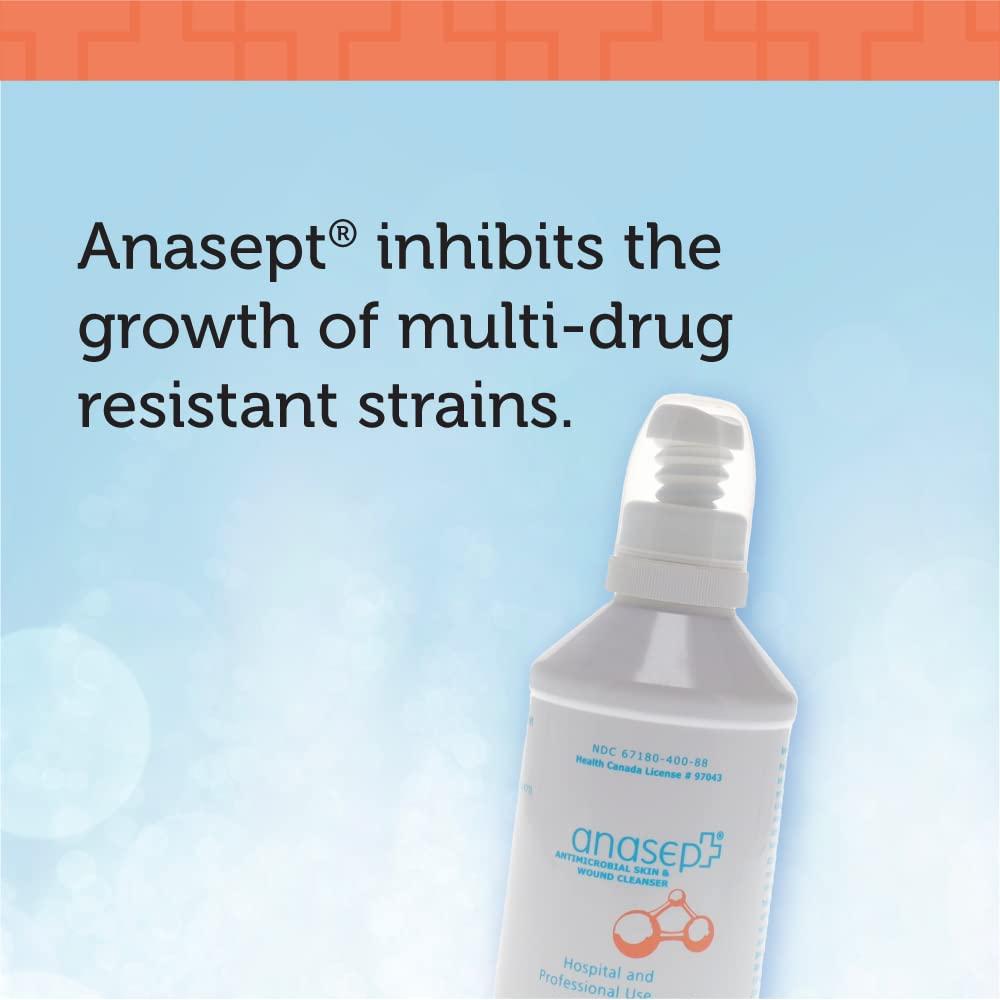 Anasept Antimicrobial Skin and Wound Cleanser 8 oz. Bottle with Finger