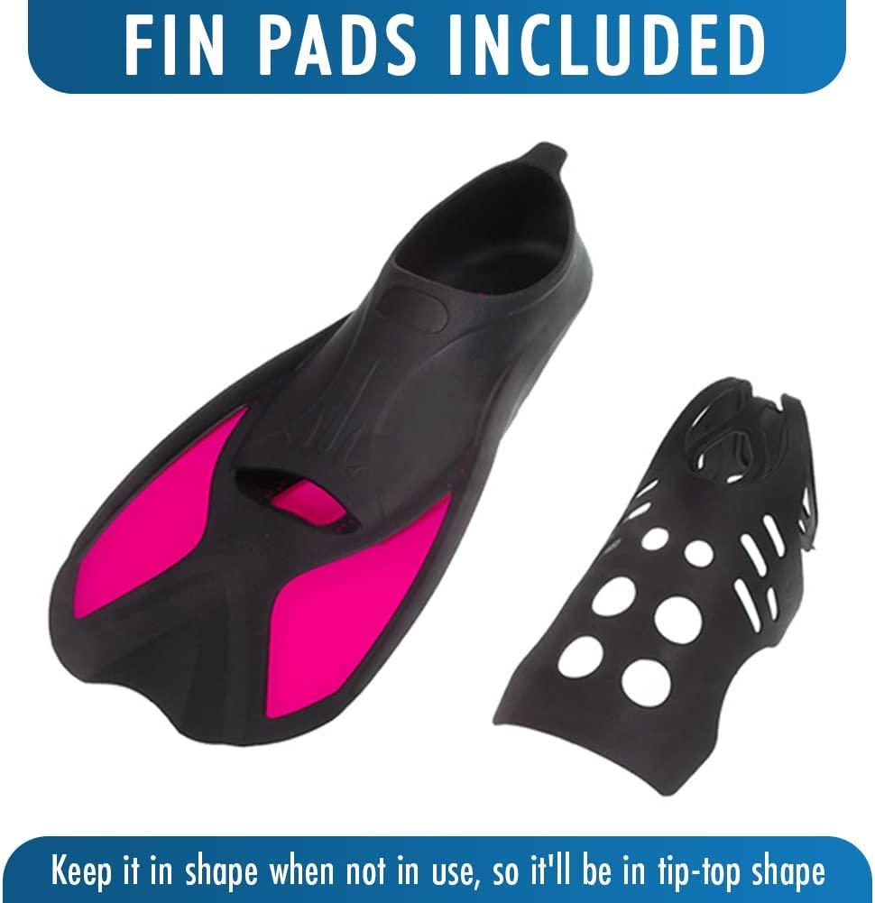 Comfecto Swimming Fins Short Floating Training Fins for Kids and Adults