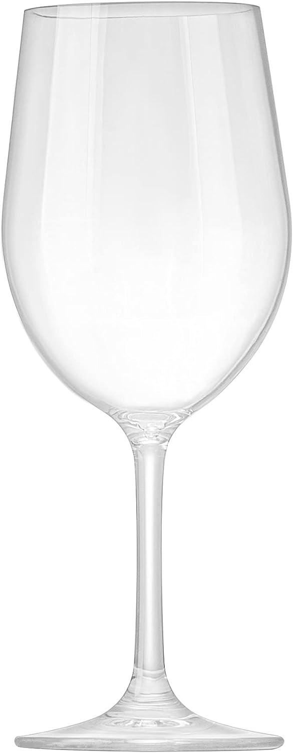 True Shatterproof Wine Glasses, Unbreakable Stemmed Clear Plastic Cups for  Outdoors, Parties, 21 Oz Set of 1