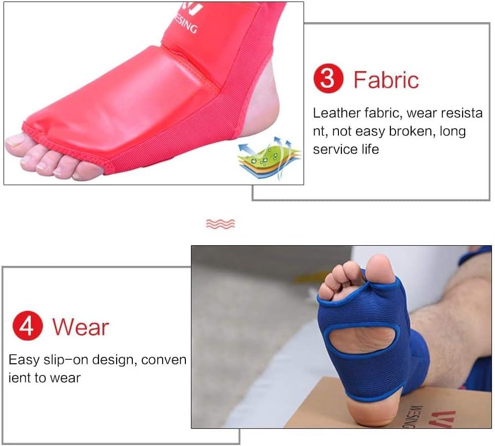 Wesing Instep Guard For MMA, Kickboxing & Boxing - Ankle & Instep Support Pad (Red, Blue, Black)