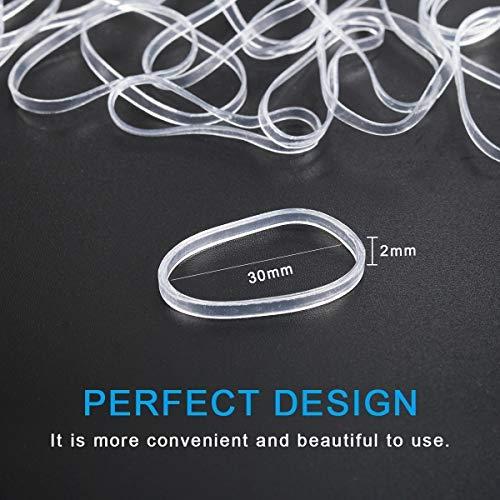 AHIER Clear Elastic Hair Bands 2000PCS Small Hair Elastics Mini Rubber Hair  Ties Disposable Elastic Hair Holder 2mm in Width and 30mm in Length