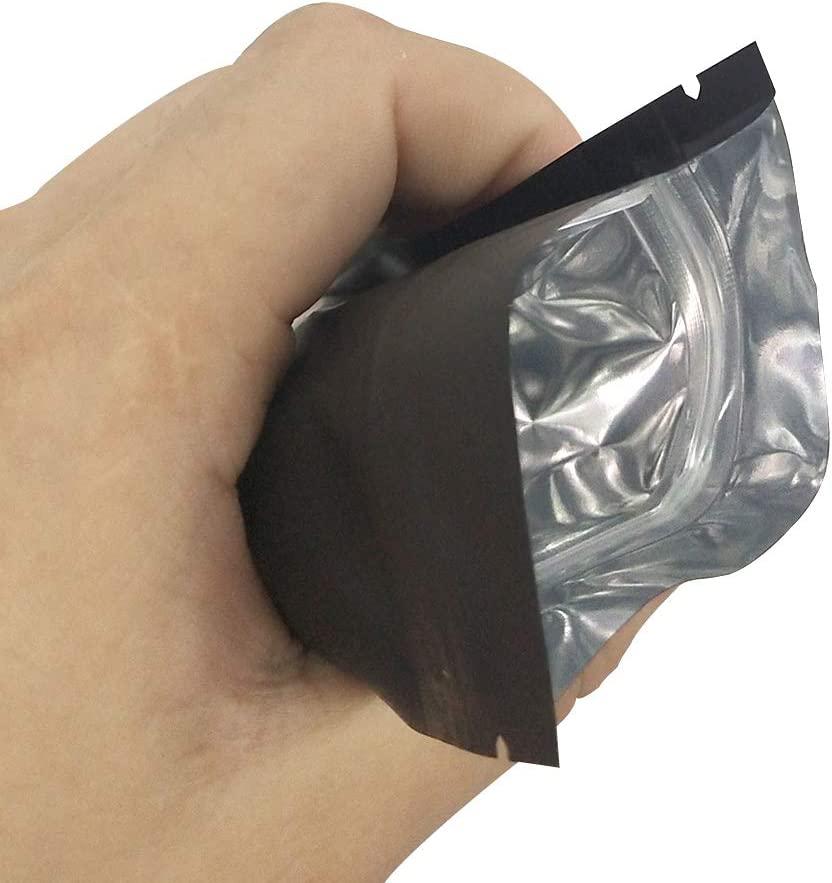 6 Size Metallic Mylar Self Sealing Bags Flat Black Aluminum Foil