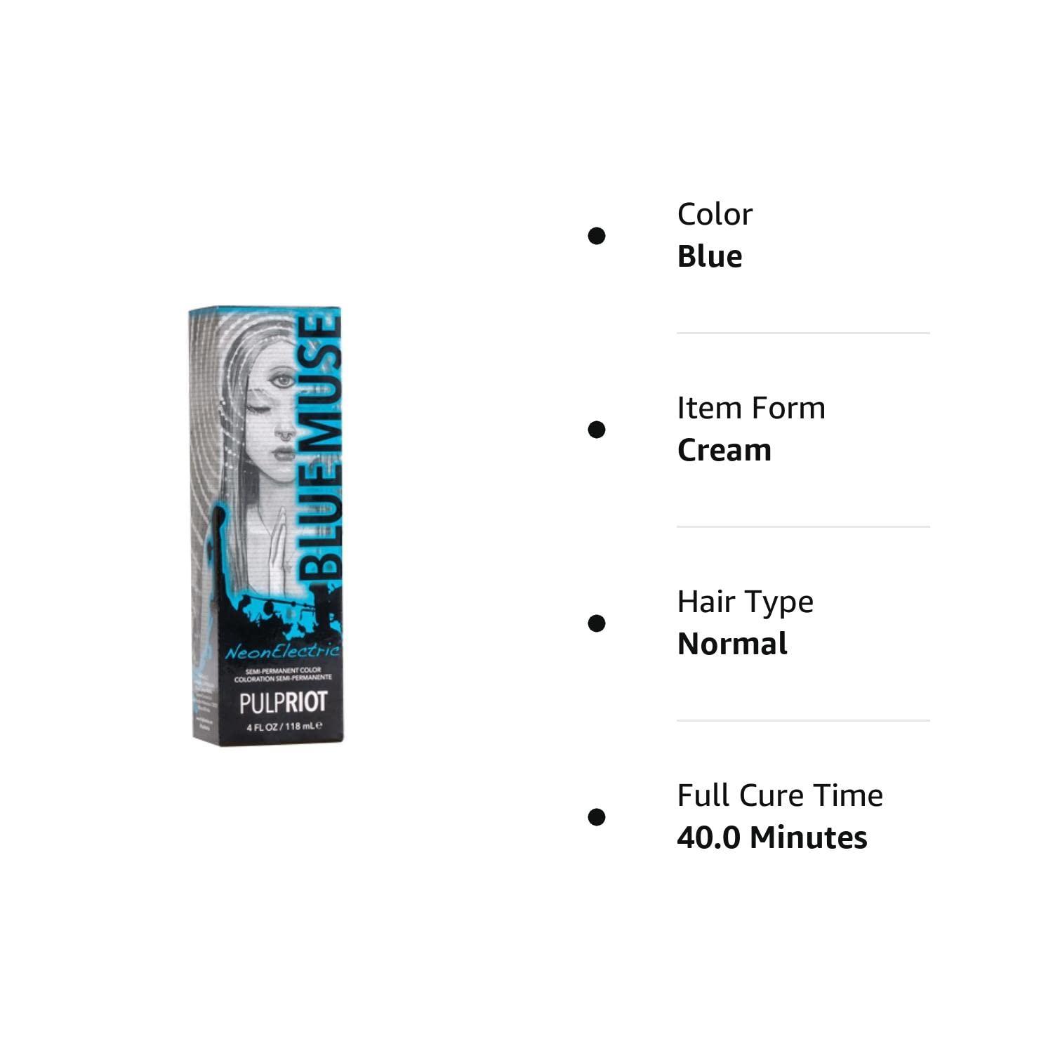 Pulp Riot Semi-Permanent Neon Electric Hair Color 4oz - BLUE MUSE ...