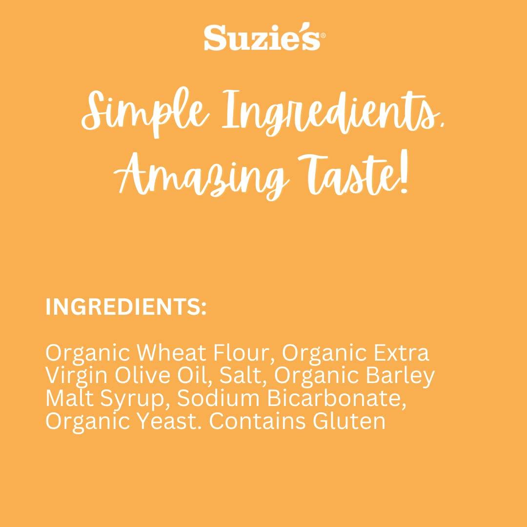 Suzie's 100 Organic Crackers, Salted with Extra Virgin Olive Oil, 8.8