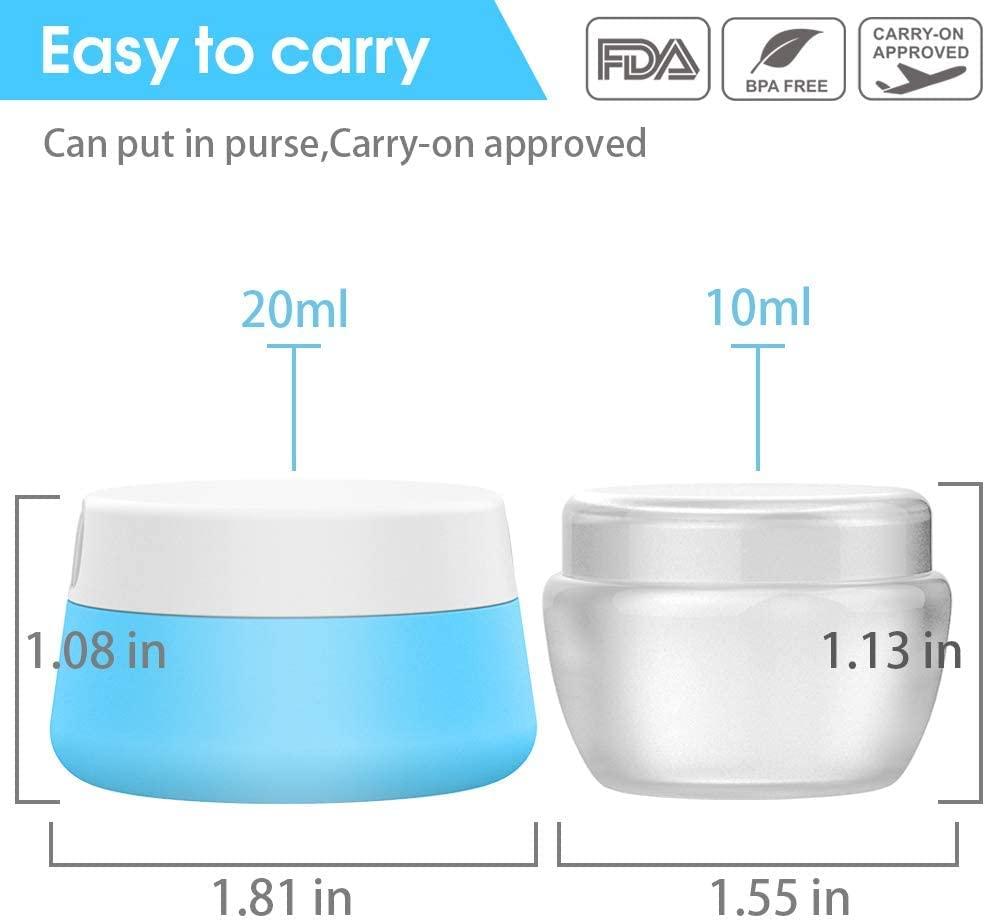 6 Pack Travel Containers for Toiletries, Leakproof Silicone & PP
