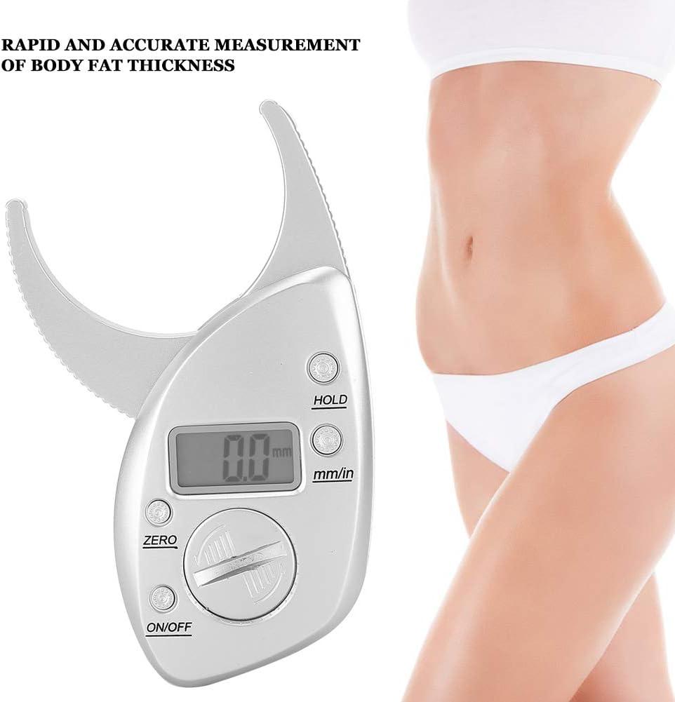 Fat Caliper, Digital Display LCD high Precision Battery Powered Body Fat Meter BMI skinfold