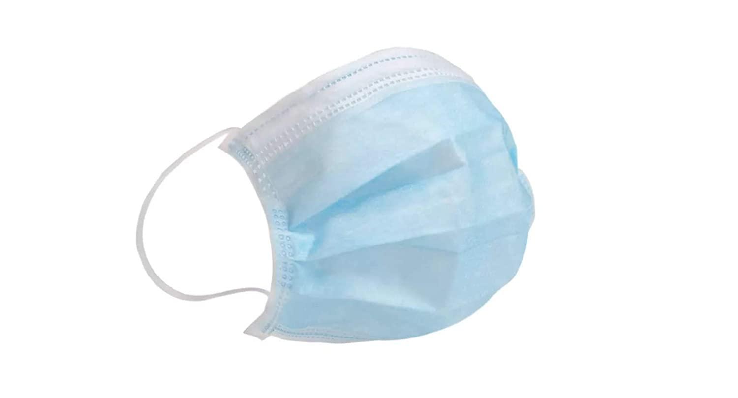 Intco Medical Procedure Face Mask with Earloops, Blue, Box of 50
