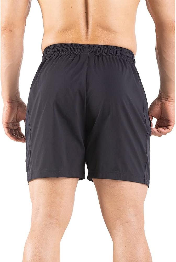 Men's 5 Inch Inseam Gym Shorts - Quick Dry Workout Shorts With Zipper Pockets