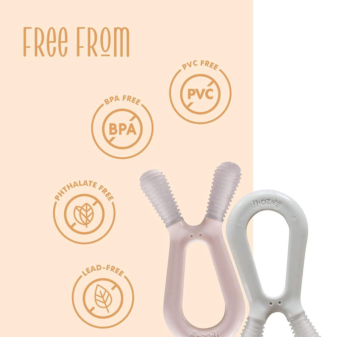 Baby Molar Teether ZoLi Bunny Baby Teething Toy Gum Massaging